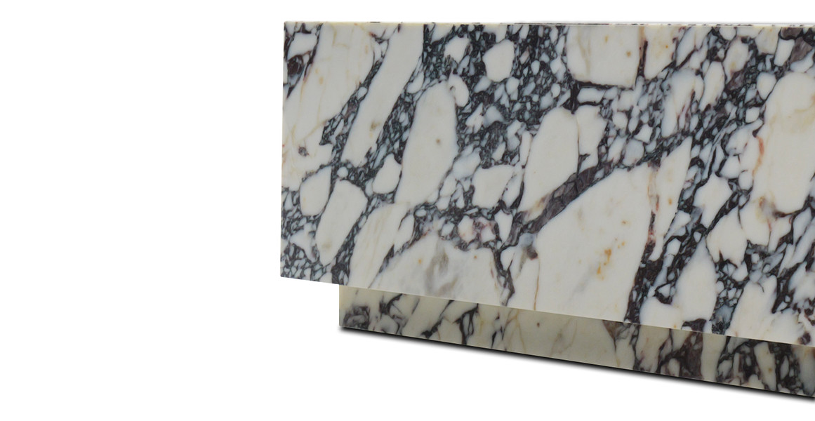 Rialzo Marble Square Coffee Table with Block Legs - FINAL SALE