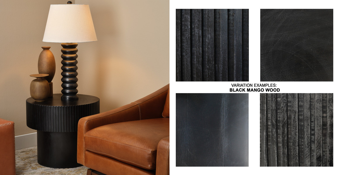 Kyra Mango Wood Round Side Table