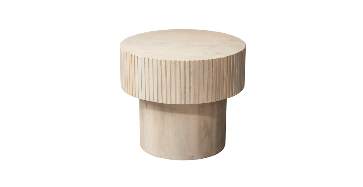 Kyra Mango Wood Round Side Table
