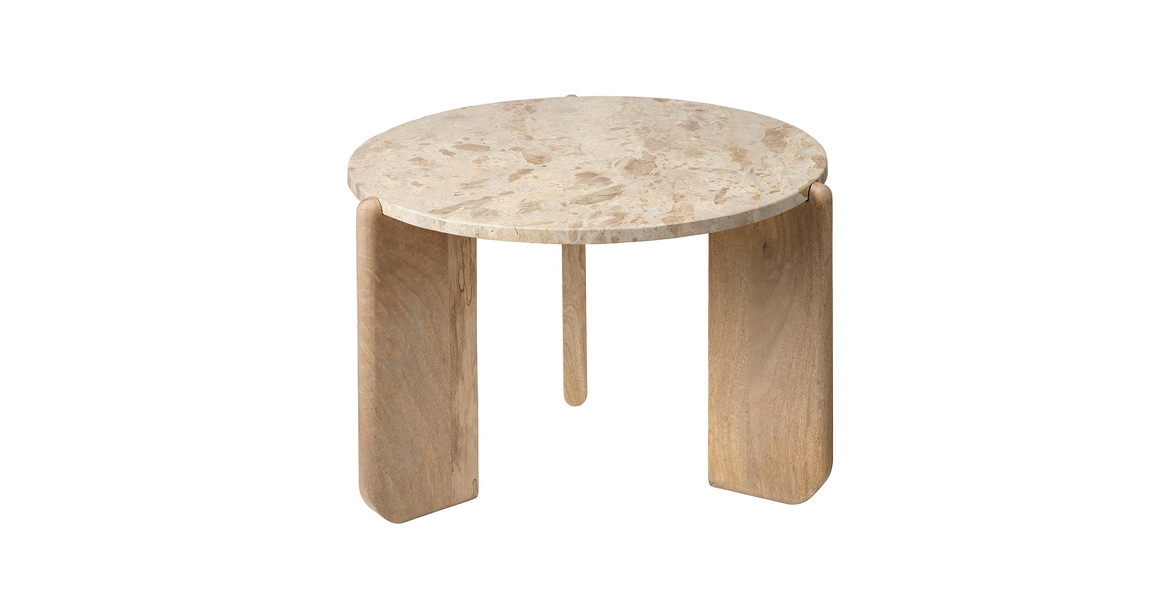 Zeno Wood and Tendua Stone Coffee Table