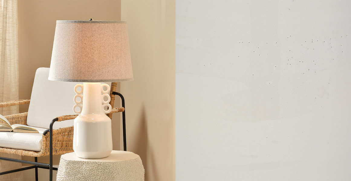 Lira Ceramic Table Lamp with Linen Shade