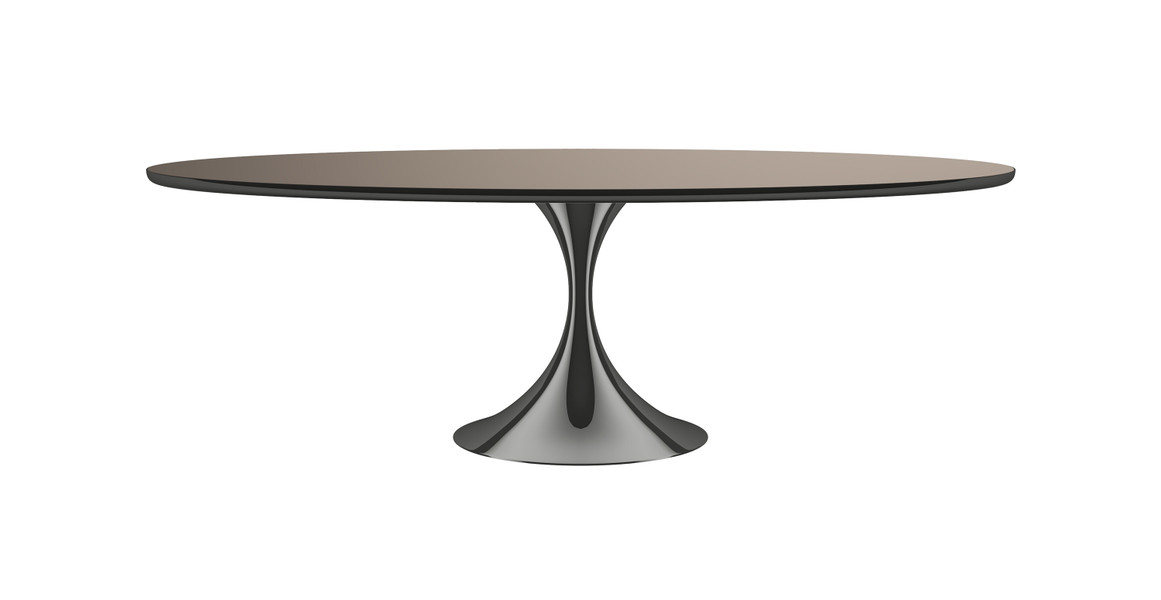 Avalon Metal Oval Dining Table