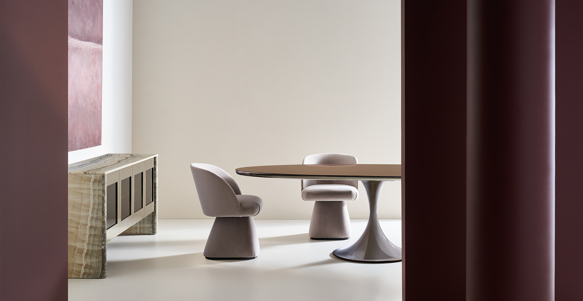 Avalon Metal Oval Dining Table