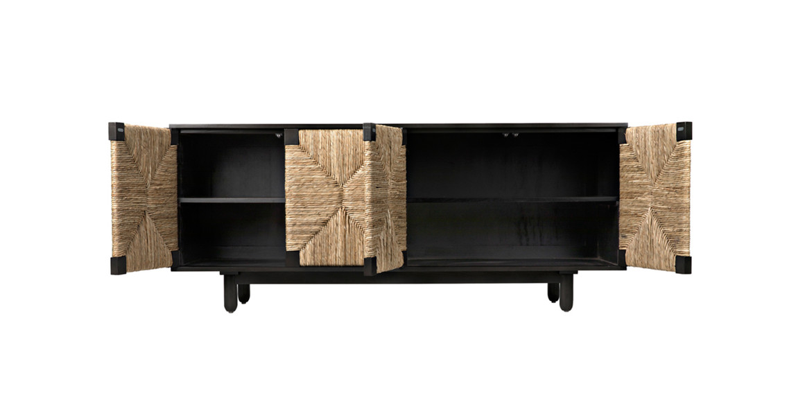 Rush Seagrass Pale Brook 4 Door Sideboard