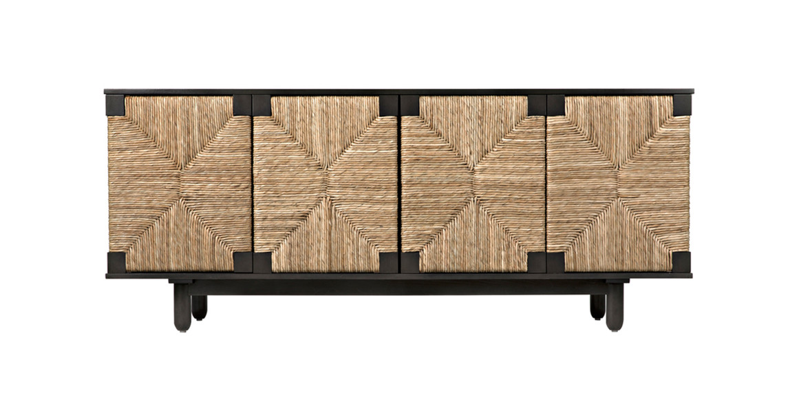 Rush Seagrass Pale Brook 4 Door Sideboard
