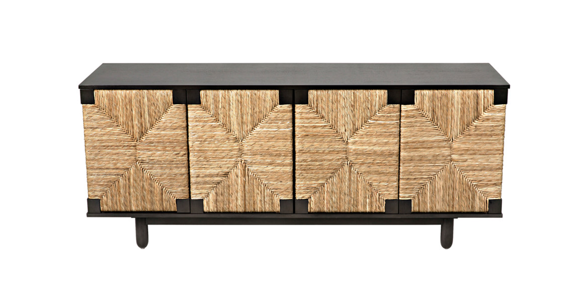 Rush Seagrass Pale Brook 4 Door Sideboard