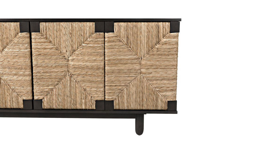 Rush Seagrass Pale Brook 4 Door Sideboard