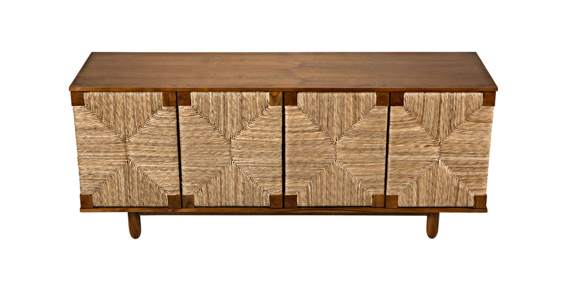 Rush Seagrass Pale Brook 4 Door Sideboard
