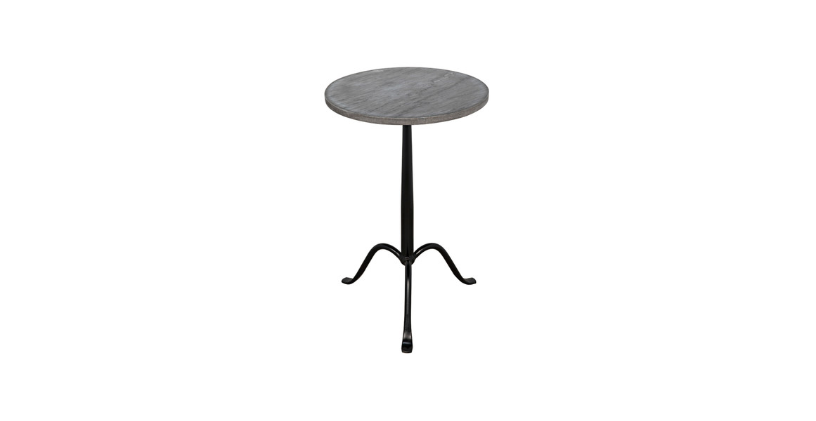 Cosmopolitan Iron and Marble Side Table