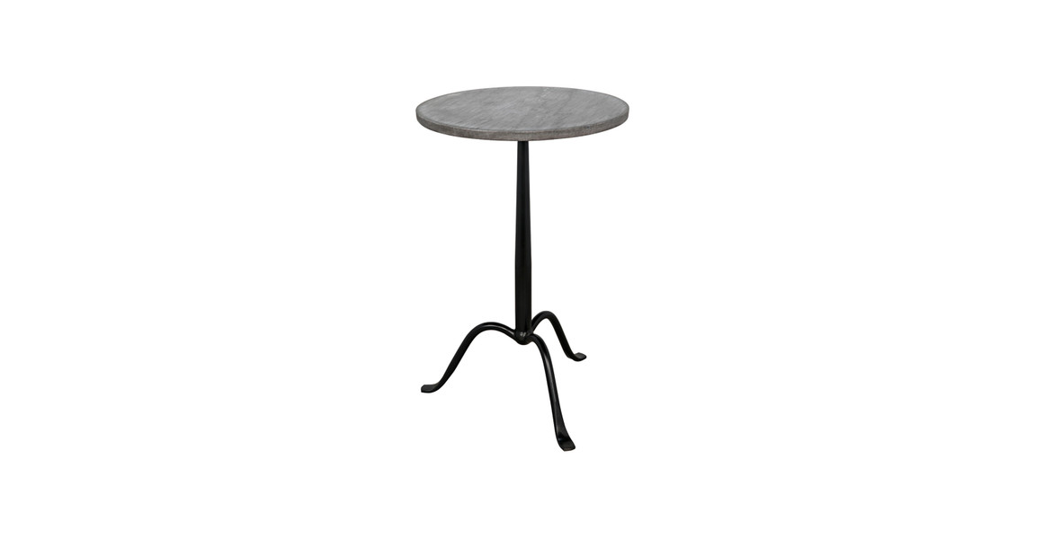 Cosmopolitan Iron and Marble Side Table