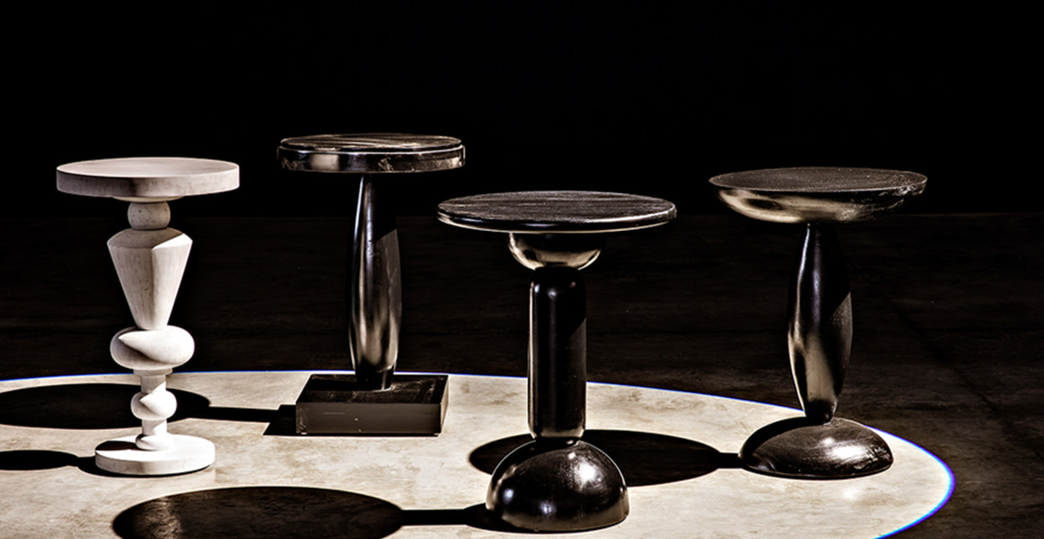 Adonis Hand Rubbed Black Side Table