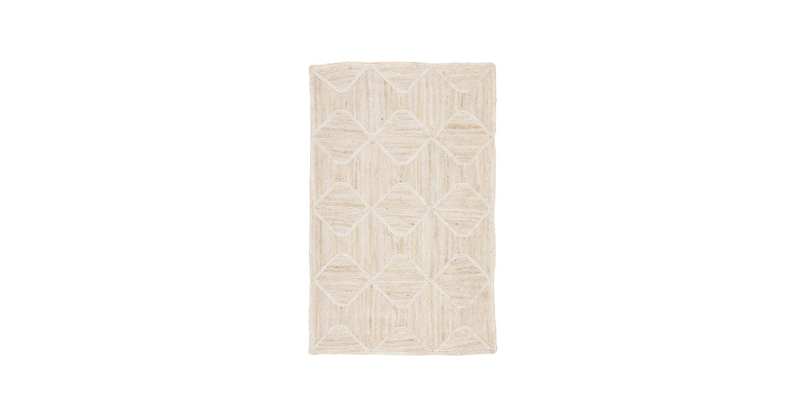 Handmade Geometric Tribal Ivory and Beige Area Rug