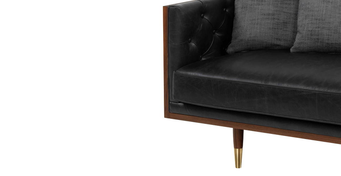 Woodrow Neo 87" Leather Sofa