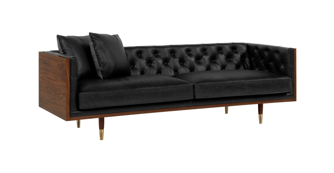 Woodrow Neo 87" Leather Sofa