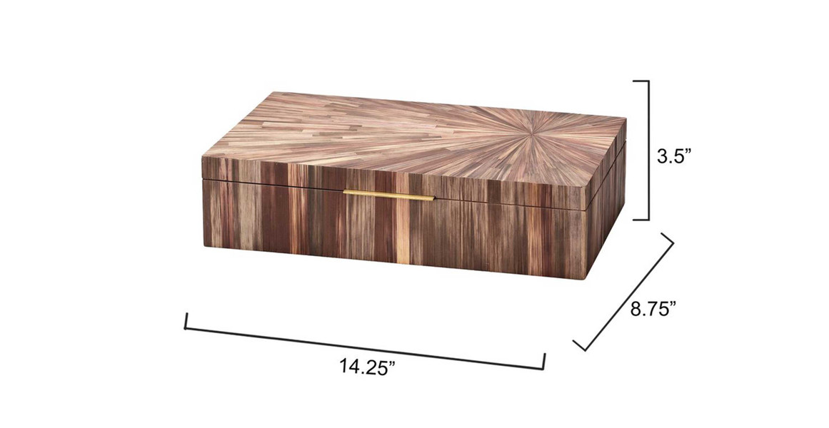 Glamour Traditional Straw MDF Marquetry Box