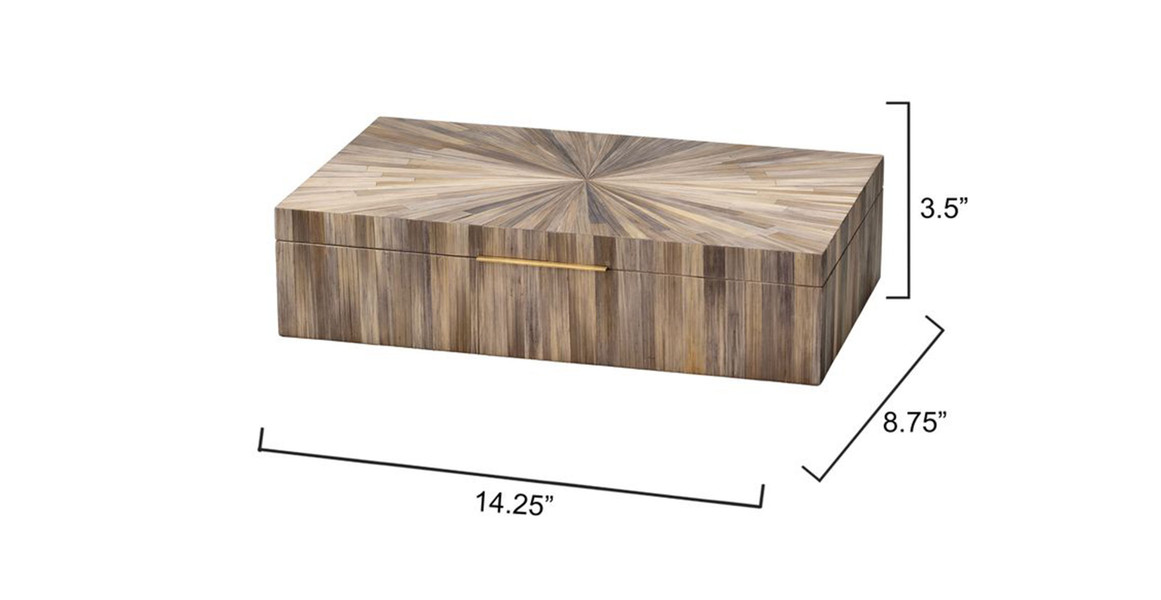 Glamour Traditional Straw MDF Marquetry Box