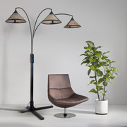 NOVA Natural Mica 3 Light Arc Floor Lamp