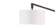 Stretch Chairside Arc Floor Lamp - 75', Matte Black, Step Switch, Rectangular marble base