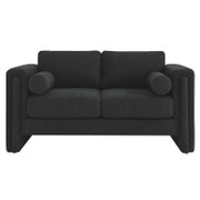 Visible Boucle Fabric Loveseat