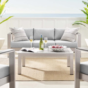 Shore Sunbrella Fabric Outdoor Patio Aluminum 4 Piece Set