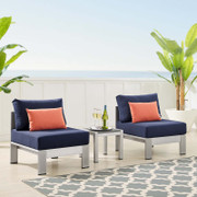 Shore Sunbrella EEI-4312 Fabric Outdoor Patio Aluminum 3 Piece Set