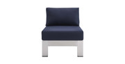 Shore Sunbrella Fabric Aluminum Outdoor Patio Armless Chair