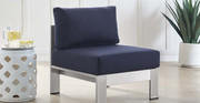 Shore Sunbrella Fabric Aluminum Outdoor Patio Armless Chair