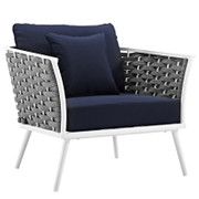 Stance EEI-3165 3-Piece Outdoor Patio Aluminum Sectional Sofa Set