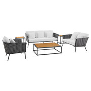 Stance 6-Piece Outdoor Patio Aluminum Sofa Set