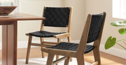 Saoirse Faux Leather Wood Dining Side Chair - Set of 2