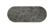 Colonna Fluted Oval Travertine Dining Table