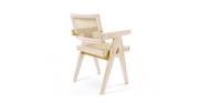 Pierre Jeanneret Rattan Teak Armchair