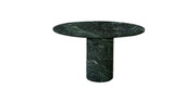 Colonna Fluted Round Travertine Dining Table