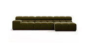 Tufted Sectional Sofa - Right Chaise