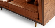 Woodrowy Neo 99" Leather Sofa Sectional Left