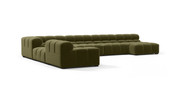 Tufted Sectional Sofa - Extra Large Left Corner