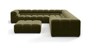 Tufted Sectional Sofa - Large Left Corner