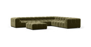 Tufted Sectional Sofa - Large Right Corner