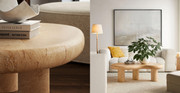 Madison Indoor/Outdoor Patio Faux Travertine Coffee Table
