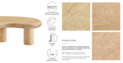 Madison Indoor/Outdoor Patio Faux Travertine Coffee Table