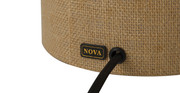 Moonlight Table Lamp - Woven Burlap Shade, Dimmer Switch