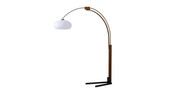 Morelli Arc Floor Lamp - 84", Satin Nickel & Black, Dimmer Switch, V-base