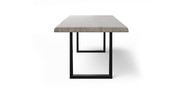 Orchard Black Aluminum U Base Wooden Dining Table