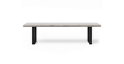 Orchard Black Aluminum U Base Wooden Dining Table