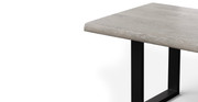 Orchard Black Aluminum U Base Wooden Dining Table