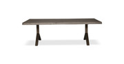 Orchard Brass Aluminum Y Base Wooden Dining Table