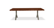 Orchard Pewter Aluminum Y Base Wooden Dining Table