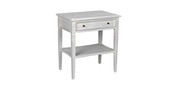 Oxford White Wash 1-Drawer Side Table