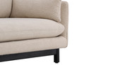 Beige Polyester Blend Coffee Mindi Wood Sofa