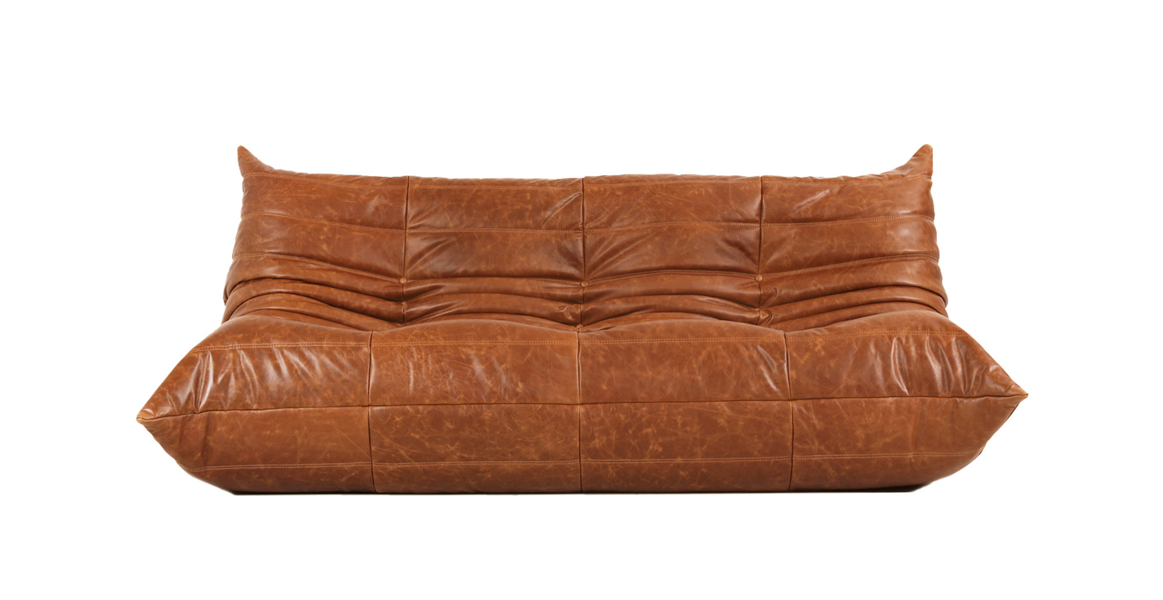 Michel Ducaroy Quayside | 3-Seater Brown Leather Sofa